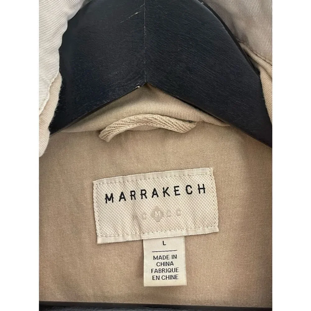 Anthropologie Marrakech beige neutral tan Moto Jacket Large